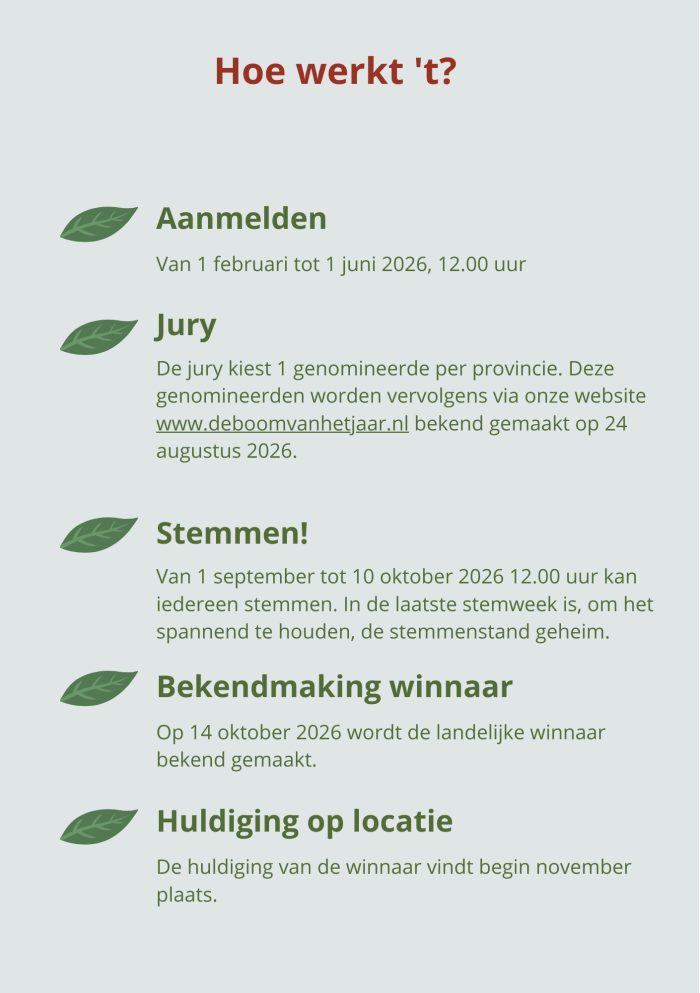 Aanmelden Boom van het Jaar